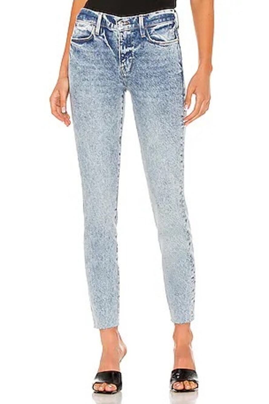 Frame Le High Skinny Stretch Denim Jeans Lombard Blue Size 29